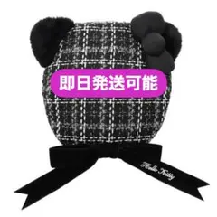 即日発送！　USJ キティ ベレー帽 黒