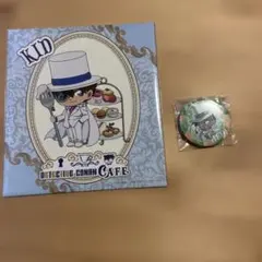 名探偵コナンカフェ 怪盗キッド アートパネルと缶バッジ