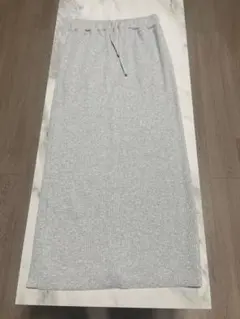 【ちゃむ様専用】ローリーズファームカットリブタイトスカートFREE ライトグレー