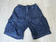 GU デニムカーゴショートパンツ インディゴブルーのサムネイル