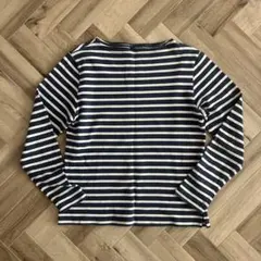【used】無印良品　ボーダー　ボートネックカットソー Sサイズ