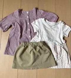 無印良品 ベビー服 ワンピース スカート3点セット 80cmのサムネイル