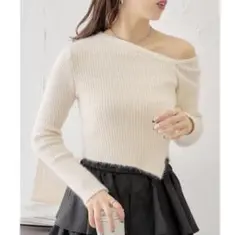 chico オフショルダー　ニット　セーター