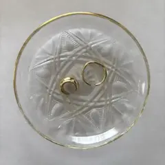 ゴールドイヤリング&イヤーカフセット