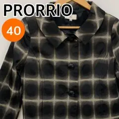 PROPRIO アウター ジャケット チェック ブラック 40【CT2651】のサムネイル