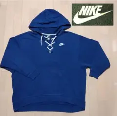 NIKE プルオーバー パーカー フーディ アームホール 腕太 ネイビー