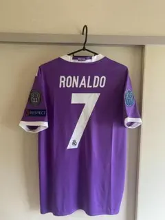 レアルマドリード 16-17 アウェイ紫 ロナウド7番 CR7 Mサイズ 半袖