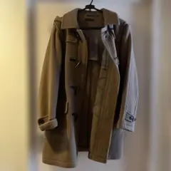 #ブラウン ダッフルコート フード付き