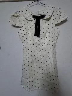 RiBae 半袖ブラウス S 水玉模様