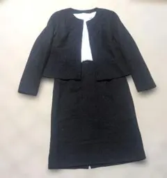 千趣会 ブラック ジャケットワンピース セレモニースーツ クリーニング済み