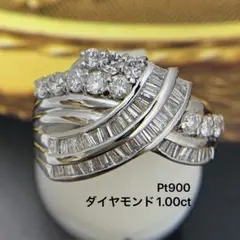 pt900 ダイヤモンド 1.00ct オリジナリティな デザインリング - メルカリ