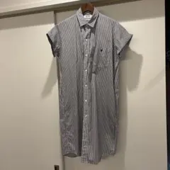 ジムフレックス ストライプ 半袖シャツワンピース