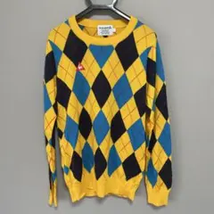 le coq sportif アーガイル柄 ニット セーター L