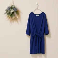 ロペピクニック ウエストリボン チュニック ワンピース M 青 春夏 美品のサムネイル