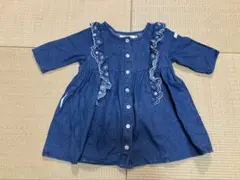 slapslip*デニムフリルワンピース