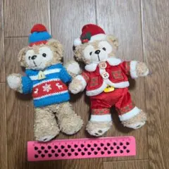 ダッフィー クリスマスキーホルダー 2体セット