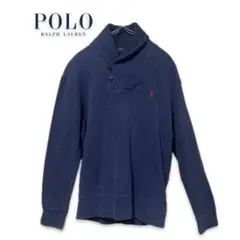 POLO RALPH LAUREN ショールカラーニット　セーター　ネイビー