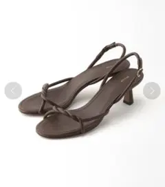 TODAYFUL Satin Strap Sandals 36 チョコ - メルカリ