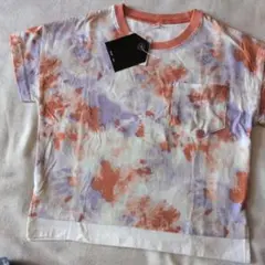 オレンジ紫タイダイ柄Tシャツ 110