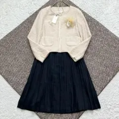 新品未使用✨23区 セットアップ ツイード ノーカラー ラメ糸 大きいサイズ