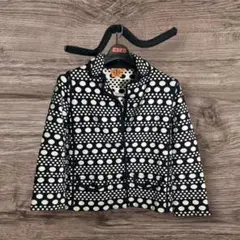 Tory Burch　トリーバーチ　M　ドット柄ジャケット ブラック/ホワイト