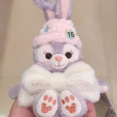 香港ディズニー　ステラルー　ぬいぐるみキーホルダー　冬限定