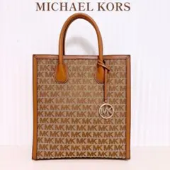 美品♡マイケルコース MICHAEL KORS MKロゴ トートバッグ ブラウンのサムネイル
