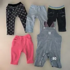 1枚追加しました 80サイズ 長ズボン オーバーオール 6枚まとめ売り