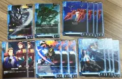 ガンダムカードゲーム デルタプラス 青 デッキパーツ 14枚