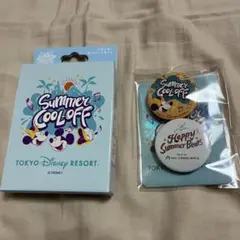 【翌日発送】ディズニー ミセス コラボ 缶バッジ2個&ステッカー2枚 箱付き