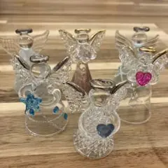 ガラス製天使フィギュア 6個セット