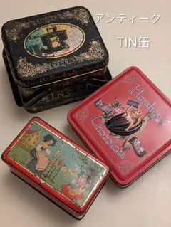 アンティーク バスケット柄 ティン缶 ピクニック缶 - メルカリ