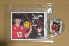 バレーボール男子日本代表　ラベル缶 アクリルキーホルダー ステッカー小川智大