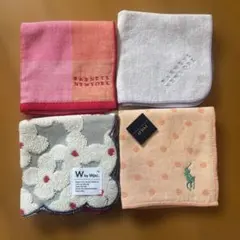 【Burberry/BARNEYSNEWYORK他】 タオルハンカチセット 4点