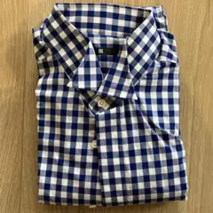 スーツセレクトSUITSELECT ブルー&ホワイトチェック柄Mサイズ長袖シャツ