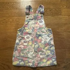 ★GAP★花柄デニムジャンバースカート 105cm