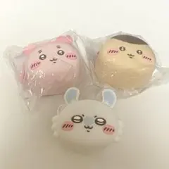 ちいかわ　モモンガ　くりまんじゅう　かにちゃん おかおミニシリコンポーチ