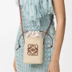 LOEWE ロエベ アナグラム チェック スクエアポケット かごバッグ 新品