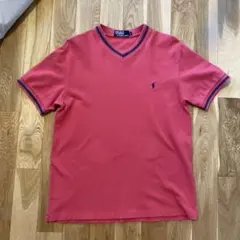 PoLo Ralph Lauren Ｖネック　半袖シャツ　鹿の子地　少し厚手