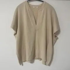 【美品】studio CLIP Vネック ニットベスト ベージュ