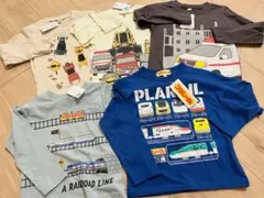 新品未使用 プラレール・電車・車 男の子 110cm 長袖Tシャツ