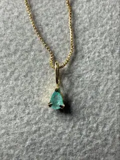 銅2.10%パライバトルマリン0.16カラットネックレス