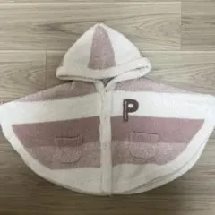 ジェラートピケ　フード付きポンチョ　80-90