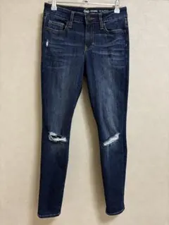 GAP スキニー8分丈デニム XSサイズ ダメージ加工