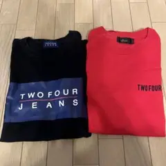 TWO FOUR JEANS Tシャツセット 黒 赤