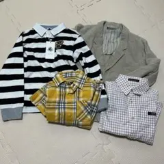 子供服　トップス　シャツ　麻ジャケット4点まとめて　キッズ　110