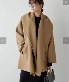 新品未使用タグ付き】FRAMeWORK♡メルトンダッフルポンチョコート◇38