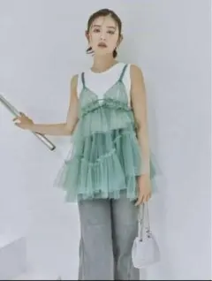 チュールキャミレイヤードトップス SNIDEL