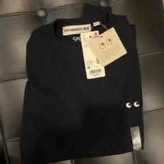 ユニクロ×アニヤハインドマーチ メリノクルーネックセーター ネイビー M