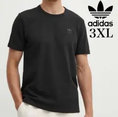 新品3XL】アディダス　tシャツ 半袖　エッセンシャルズ　ワッフル　ブラック黒